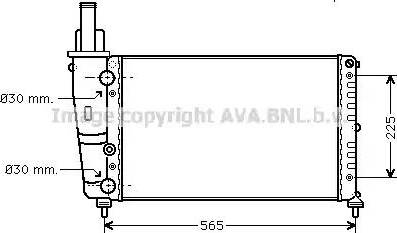 Ava Quality Cooling LC2065 - Радиатор, охлаждение двигателя unicars.by