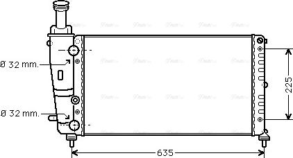 Ava Quality Cooling LC 2067 - Радиатор, охлаждение двигателя unicars.by