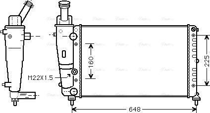 Ava Quality Cooling LC 2082 - Радиатор, охлаждение двигателя unicars.by