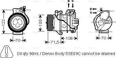 Ava Quality Cooling MCAK008 - Компрессор кондиционера unicars.by