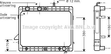 Ava Quality Cooling ME2125 - Радиатор, охлаждение двигателя unicars.by