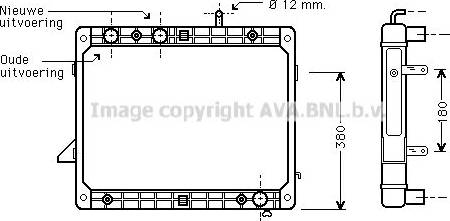 Ava Quality Cooling ME2121 - Радиатор, охлаждение двигателя unicars.by