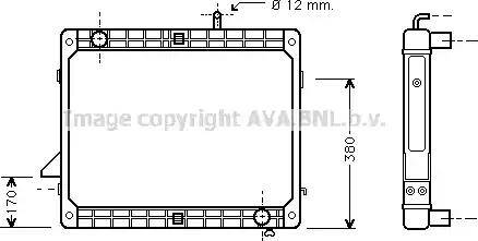 Ava Quality Cooling ME 2123 - Радиатор, охлаждение двигателя unicars.by