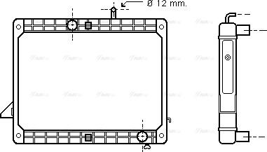 Ava Quality Cooling ME 2173 - Радиатор, охлаждение двигателя unicars.by