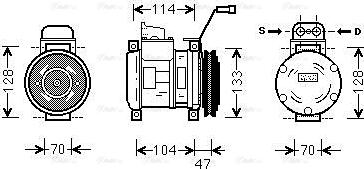 Ava Quality Cooling MEAK189 - Компрессор кондиционера unicars.by