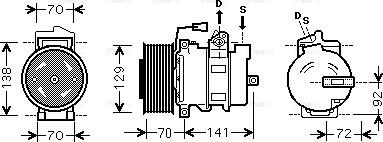 Ava Quality Cooling MEAK250 - Компрессор кондиционера unicars.by