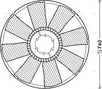 Ava Quality Cooling MEB280 - Вентилятор, охлаждение двигателя unicars.by