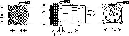 Ava Quality Cooling MFAK004 - Компрессор кондиционера unicars.by