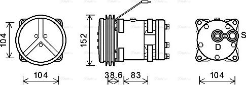 Ava Quality Cooling MFAK030 - Компрессор кондиционера unicars.by