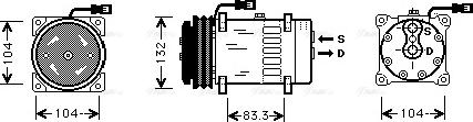 Ava Quality Cooling MFK003 - Компрессор кондиционера unicars.by