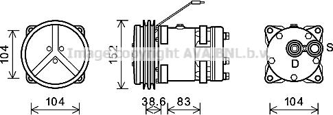 Ava Quality Cooling MFK030 - Компрессор кондиционера unicars.by