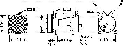 Ava Quality Cooling MNAK048 - Компрессор кондиционера unicars.by