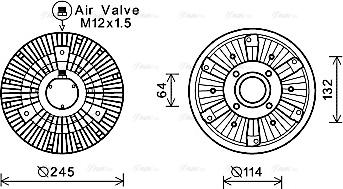 Ava Quality Cooling MNC085 - Сцепление, вентилятор радиатора unicars.by