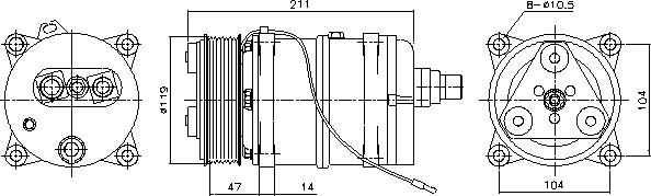 Ava Quality Cooling MNK164 - Компрессор кондиционера unicars.by