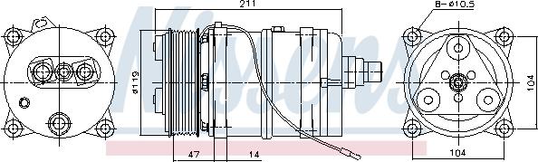 Ava Quality Cooling MNK164 - Компрессор кондиционера unicars.by