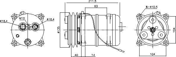 Ava Quality Cooling MNK163 - Компрессор кондиционера unicars.by