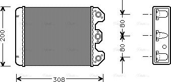 Ava Quality Cooling MS 6102 - Теплообменник, отопление салона unicars.by