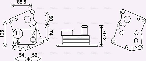 Ava Quality Cooling MS3701 - Масляный радиатор, двигательное масло unicars.by