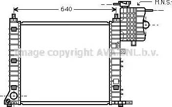 Ava Quality Cooling MS 2348 - Радиатор, охлаждение двигателя unicars.by