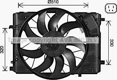 Ava Quality Cooling MS7735 - Вентилятор, охлаждение двигателя unicars.by