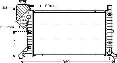 Ava Quality Cooling MSA2300 - Радиатор, охлаждение двигателя unicars.by