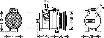 Ava Quality Cooling MSAK494 - Компрессор кондиционера unicars.by