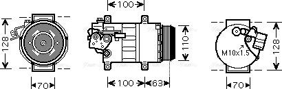 Ava Quality Cooling MSAK434 - Компрессор кондиционера unicars.by