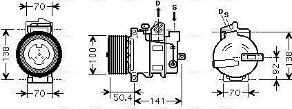 Ava Quality Cooling MSAK431 - Компрессор кондиционера unicars.by