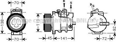 Ava Quality Cooling MSAK432 - Компрессор кондиционера unicars.by