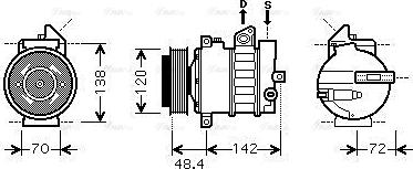 Ava Quality Cooling MSAK437 - Компрессор кондиционера unicars.by