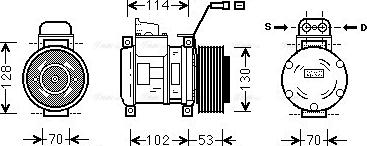 Ava Quality Cooling MSAK583 - Компрессор кондиционера unicars.by