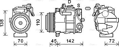 Ava Quality Cooling MSAK697 - Компрессор кондиционера unicars.by