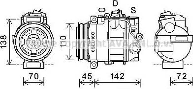 Ava Quality Cooling MSAK614 - Компрессор кондиционера unicars.by