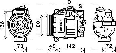 Ava Quality Cooling MSAK613 - Компрессор кондиционера unicars.by