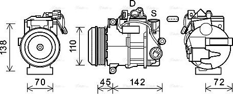 Ava Quality Cooling MSAK683 - Компрессор кондиционера unicars.by