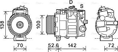 Ava Quality Cooling MSAK639 - Компрессор кондиционера unicars.by