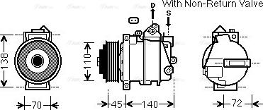 Ava Quality Cooling MSAK672 - Компрессор кондиционера unicars.by