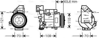 Ava Quality Cooling MSAK425 - Компрессор кондиционера unicars.by