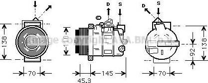 Ava Quality Cooling MS K389 - Компрессор кондиционера unicars.by