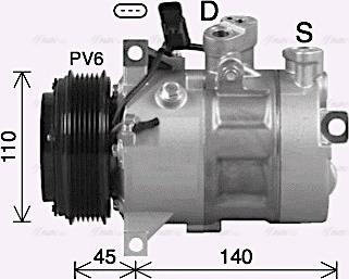 Ava Quality Cooling MSAK747 - Компрессор кондиционера unicars.by