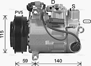 Ava Quality Cooling MSAK759 - Компрессор кондиционера unicars.by