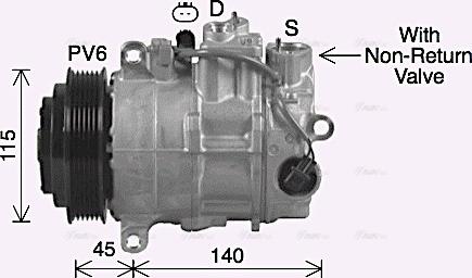 Ava Quality Cooling MSAK755 - Компрессор кондиционера unicars.by