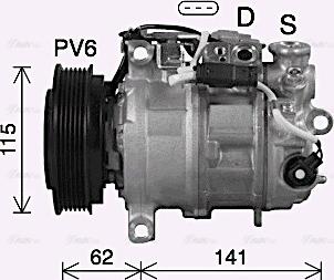 Ava Quality Cooling MSAK737 - Компрессор кондиционера unicars.by