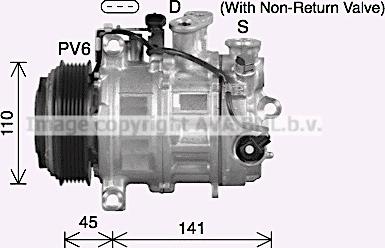 Ava Quality Cooling MSK773 - Компрессор кондиционера unicars.by