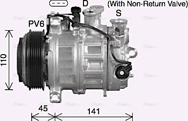 Ava Quality Cooling MSAK773 - Компрессор кондиционера unicars.by