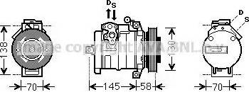 Ava Quality Cooling MSK494 - Компрессор кондиционера unicars.by