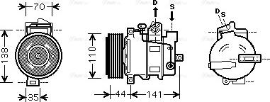 Ava Quality Cooling MS K401 - Компрессор кондиционера unicars.by