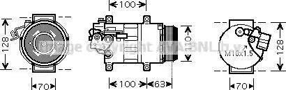 Ava Quality Cooling MS K434 - Компрессор кондиционера unicars.by