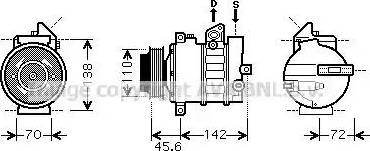 Ava Quality Cooling MS K438 - Компрессор кондиционера unicars.by