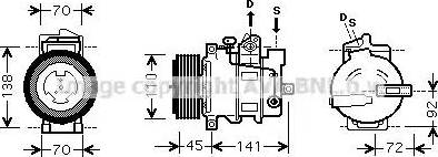 Ava Quality Cooling MS K433 - Компрессор кондиционера unicars.by